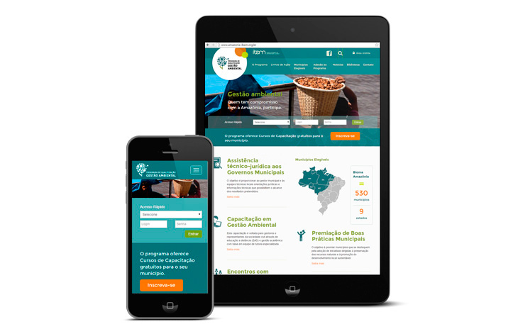 design de site responsivo para o IBAM