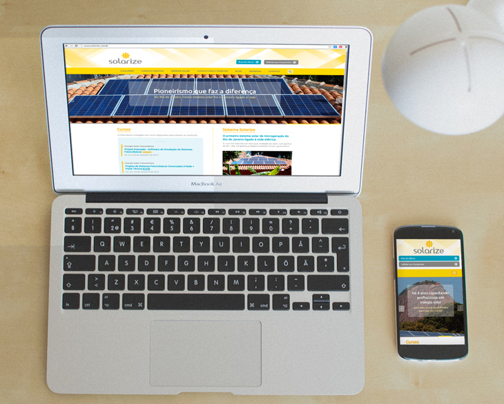 design de site responsivo para Solarize