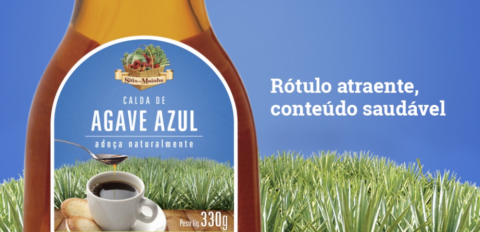 Criação de rótulo para a embalagem do Agave Azul Orgânico