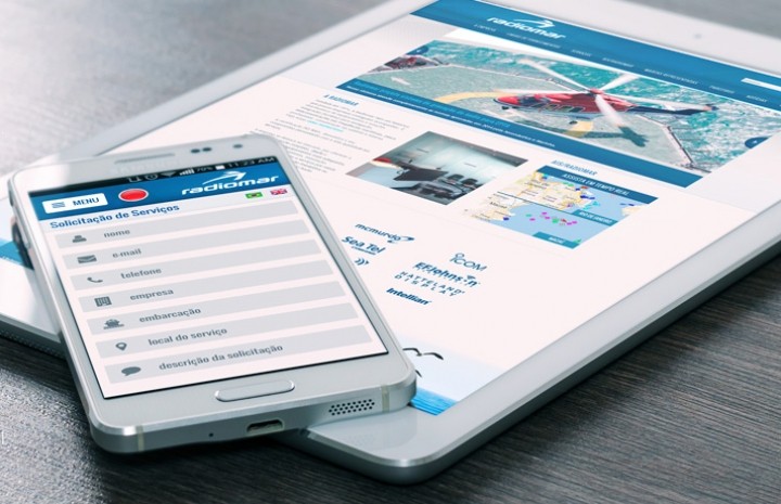 Site com design responsivo e aplicativo mobile para Radiomar